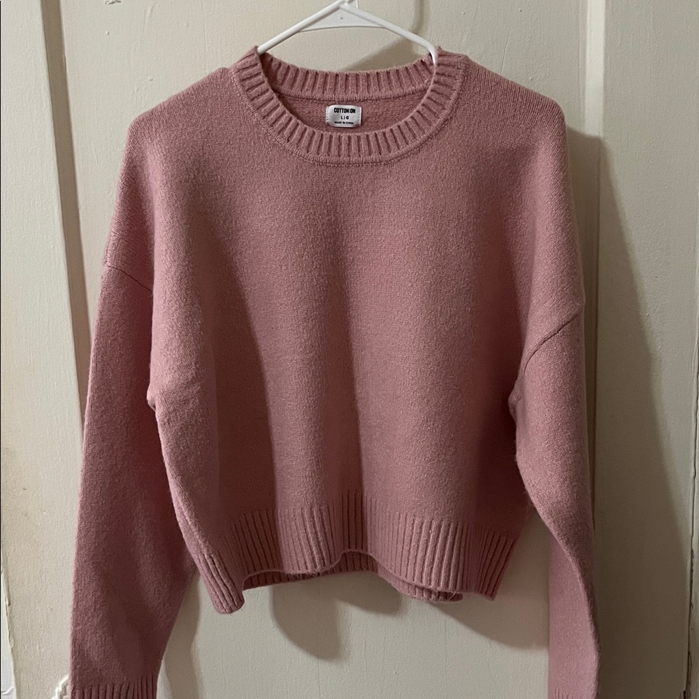 Cotton On Dusty Rose Crew Neck Sweater